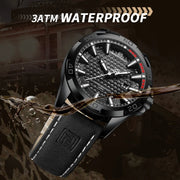 NAVIFORCE Original Fashion Wild Watches for Men Waterproof Leather Man Wristwatch Quartz Calendar Clock Relogios Masculino 8023