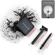 Solar Crystal Globe String Lights Outdoor