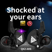 QKZ AK6 Wired Copper Driver Earbuds HiFi Bass