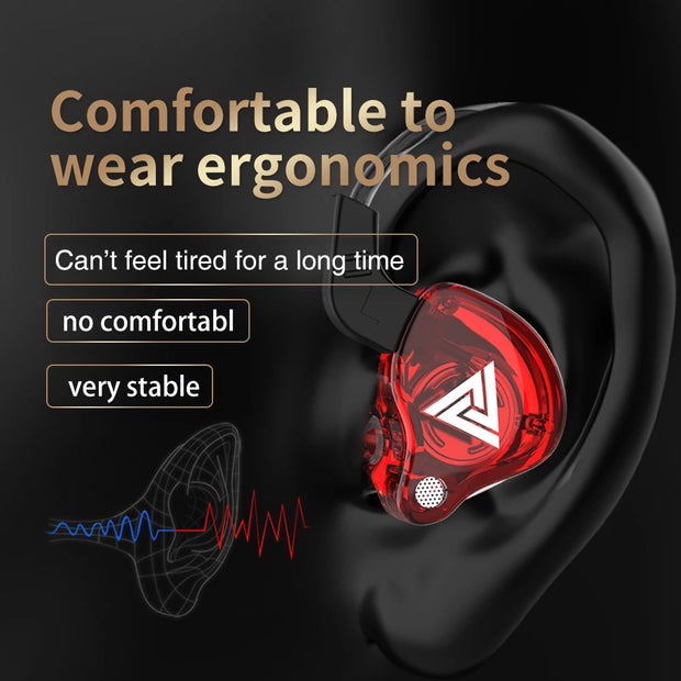 QKZ AK6 Wired Copper Driver Earbuds HiFi Bass