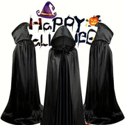 Halloween Hooded Black Witch Cloak