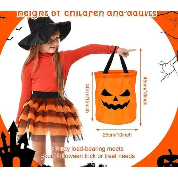 LED Halloween Pumpkin Trick or Treat Bucket