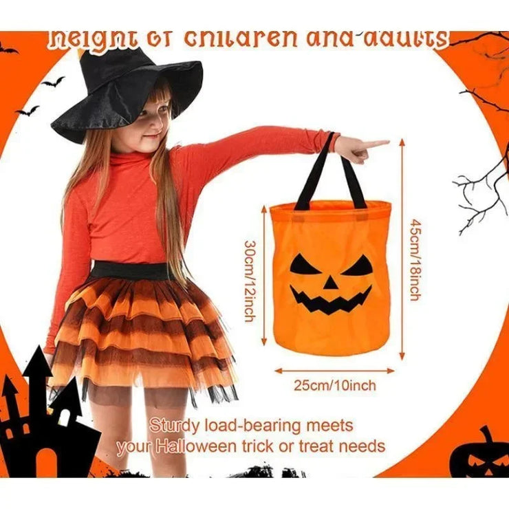 LED Halloween Pumpkin Trick or Treat Bucket