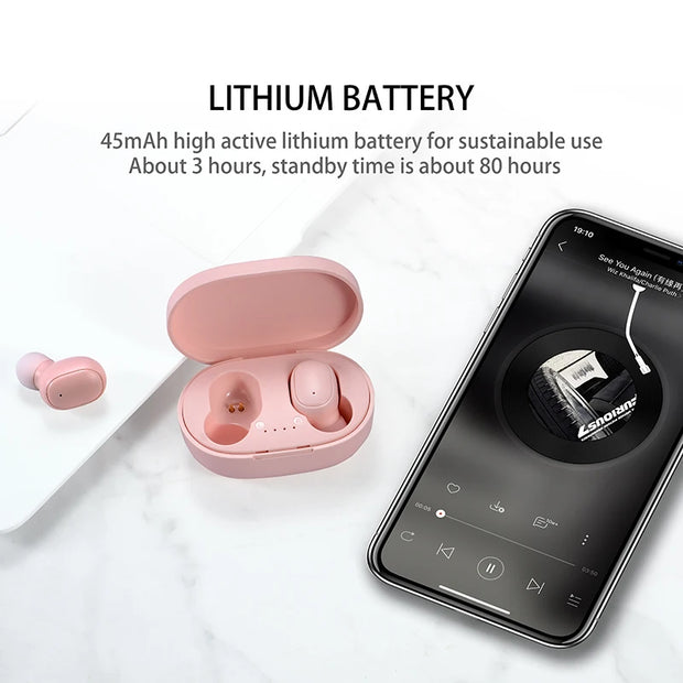 A6S TWS Bluetooth Earbuds Wireless In-Ear Headphones