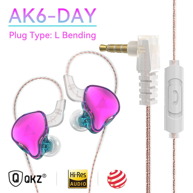 QKZ AK6 Wired Copper Driver Earbuds HiFi Bass
