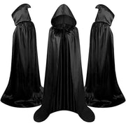Halloween Hooded Black Witch Cloak