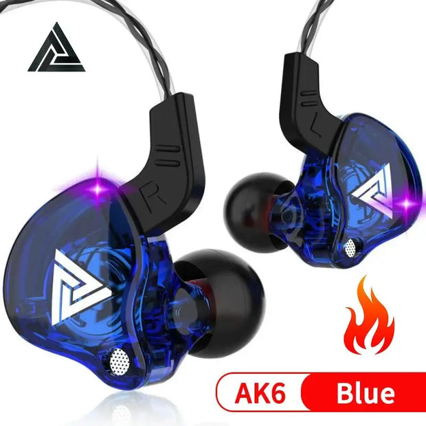 QKZ AK6 Wired Copper Driver Earbuds HiFi Bass