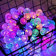 Solar Crystal Globe String Lights Outdoor