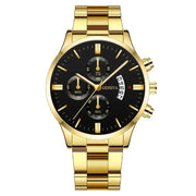 Men’s Luxury Silver Stainless Steel Quartz Watch