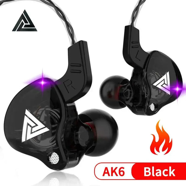 QKZ AK6 Wired Copper Driver Earbuds HiFi Bass