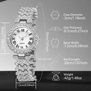 Women’s Silver Quartz Watch Jewelry Gift Set