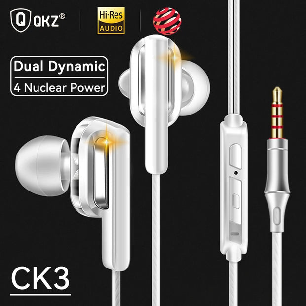 QKZ AK6 Wired Copper Driver Earbuds HiFi Bass