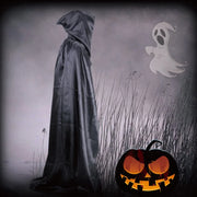 Halloween Hooded Black Witch Cloak