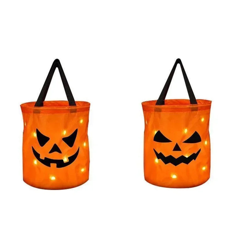 LED Halloween Pumpkin Trick or Treat Bucket