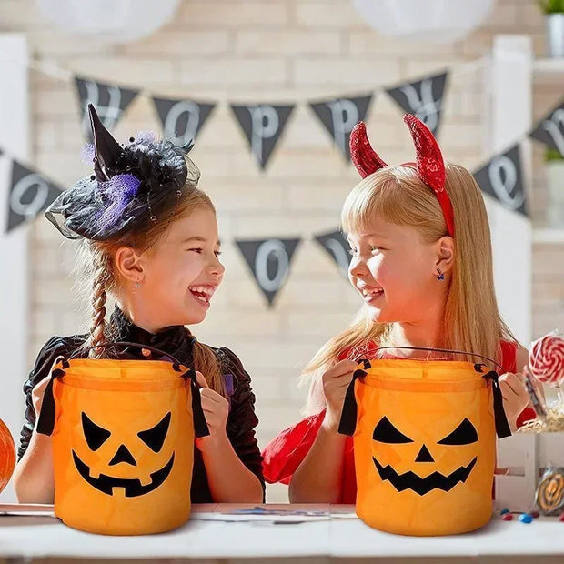 LED Halloween Pumpkin Trick or Treat Bucket