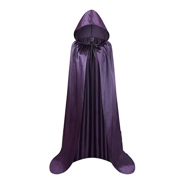 Halloween Hooded Black Witch Cloak
