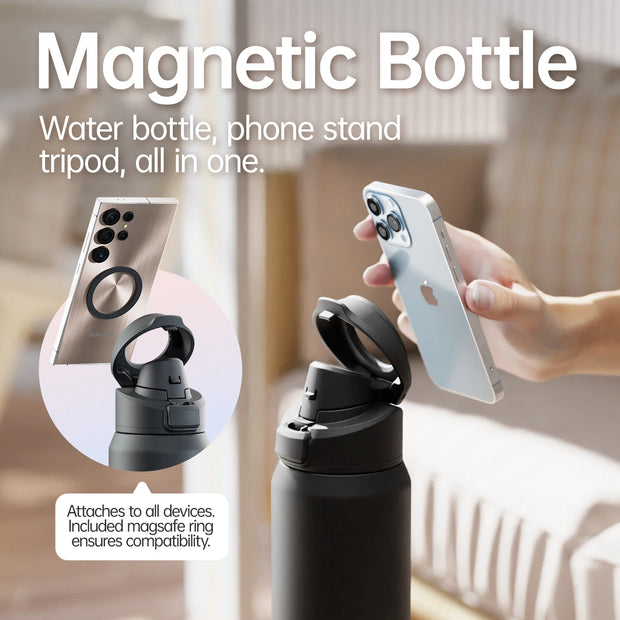 Magnetic Stainless Steel Sports Water Bottle