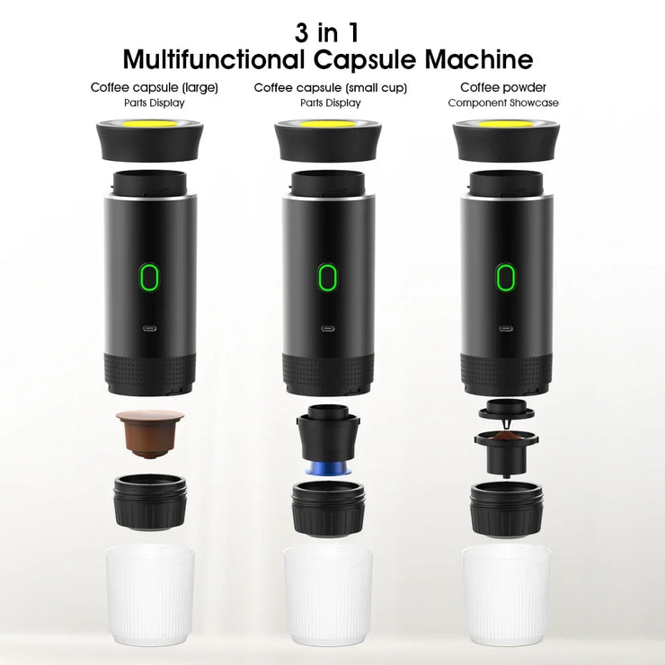 Portable Wireless Espresso Coffee Maker 3-in-1