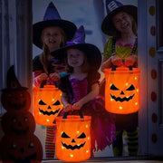 LED Halloween Pumpkin Trick or Treat Bucket