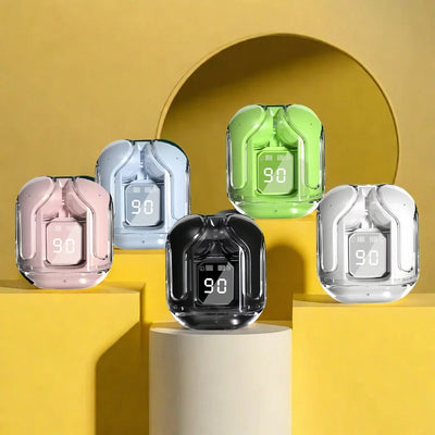 T2 Transparent Bluetooth Earbuds with Digital Display