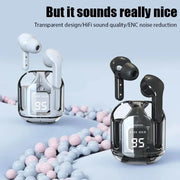 T2 Transparent Bluetooth Earbuds with Digital Display