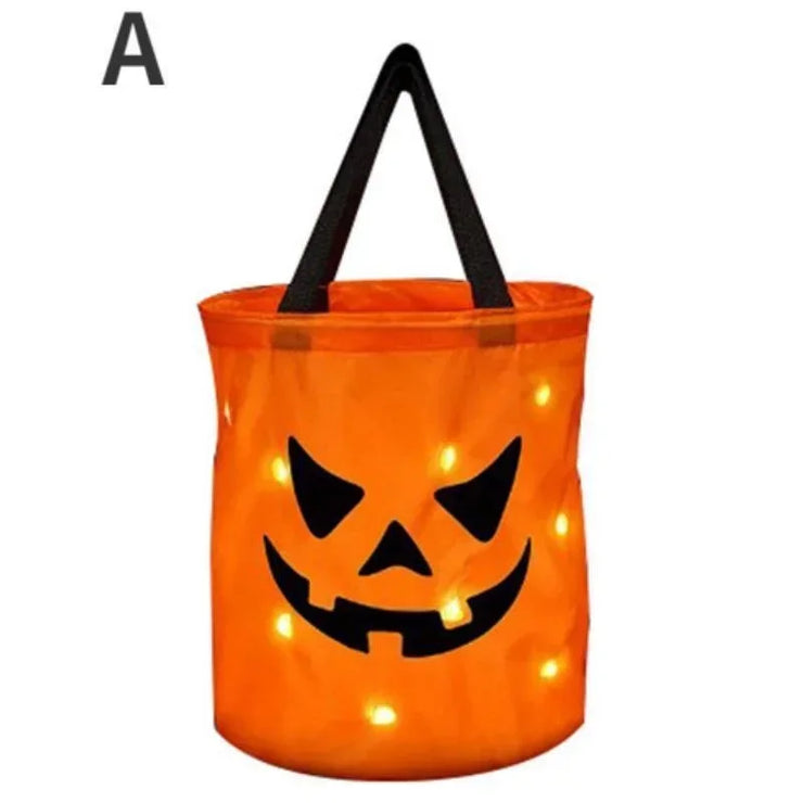LED Halloween Pumpkin Trick or Treat Bucket