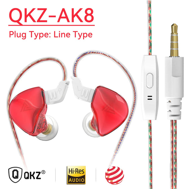 QKZ AK6 Wired Copper Driver Earbuds HiFi Bass